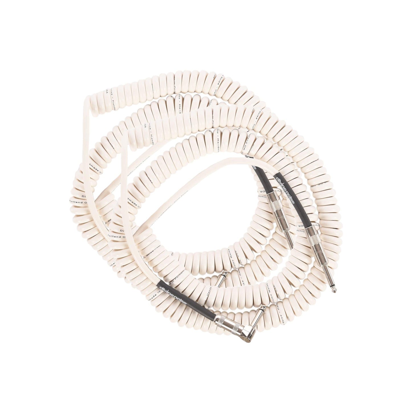 Divine Noise Curly Cable White 30' Straight/Right Angle 2 Pack Bundle Accessories / Cables