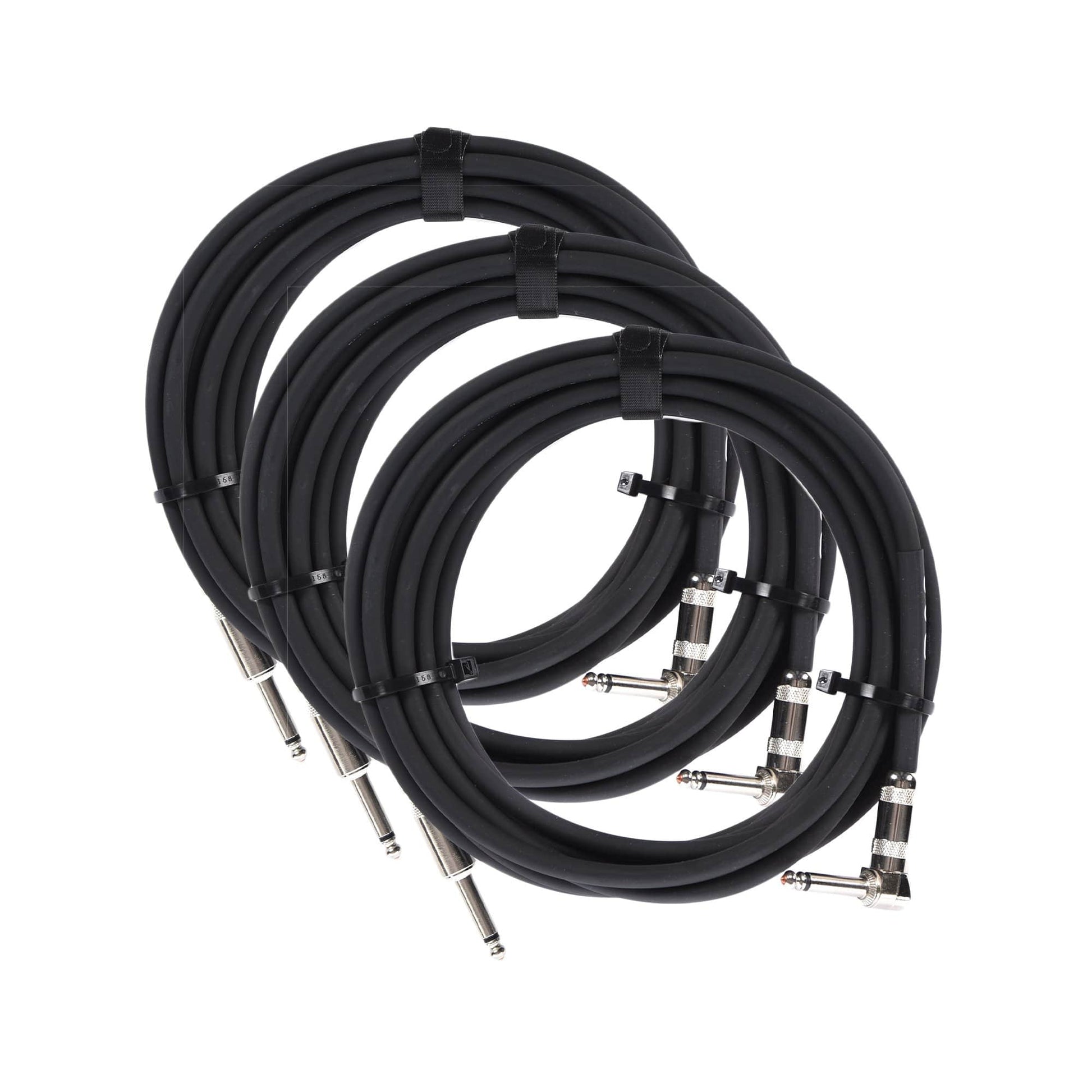 Divine Noise Straight Cable Black 20' Straight/Right Angle 3 Pack Bundle Accessories / Cables
