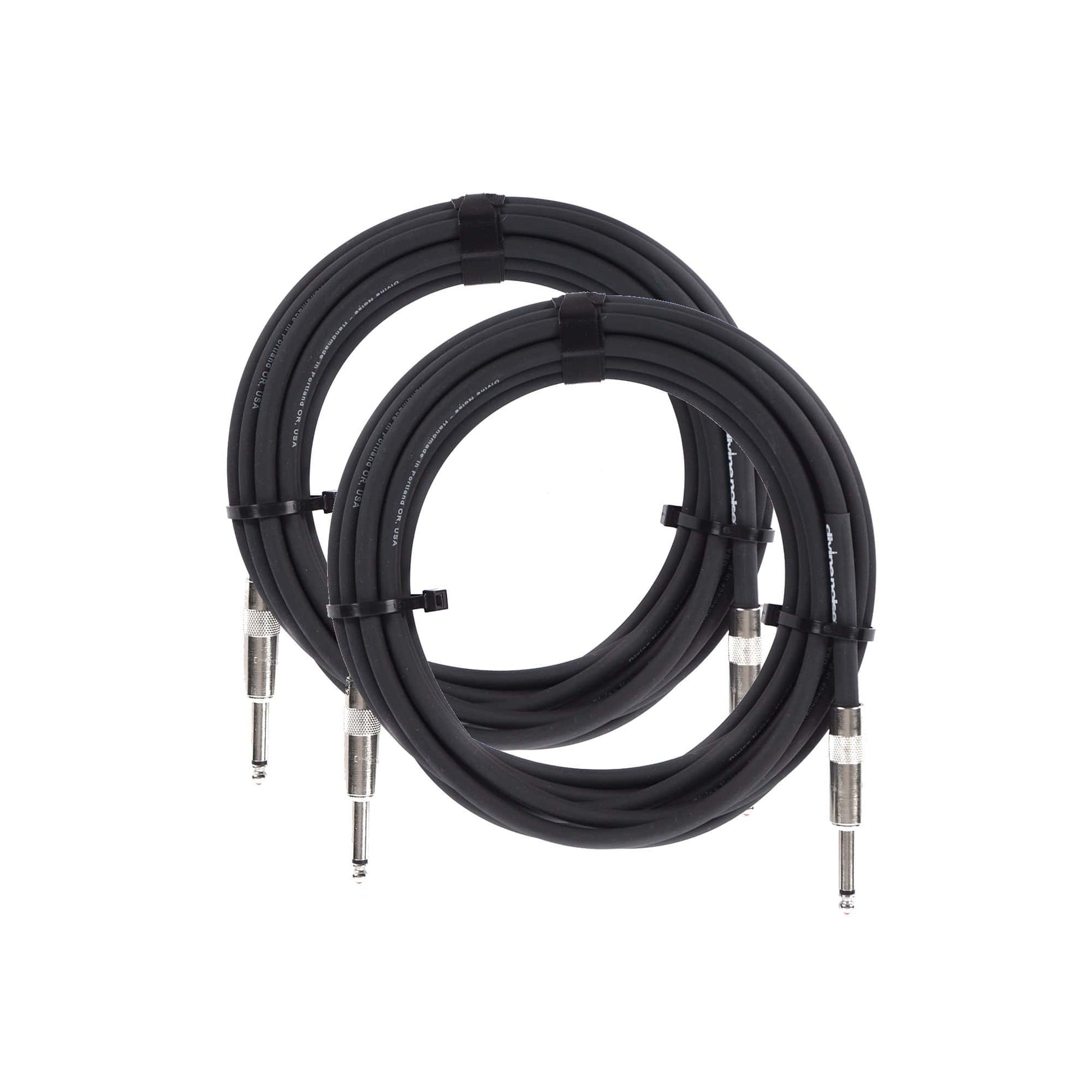 Divine Noise Straight Cable Black 20' Straight/Straight 2 Pack Bundle Accessories / Cables