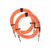 Divine Noise Straight Cable Orange 15' Straight/Straight 2 Pack Bundle Accessories / Cables