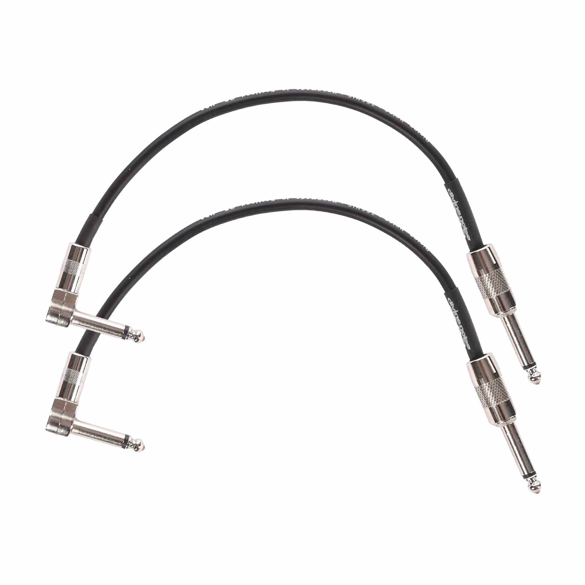 Divine Noise Teenie Patch Cable Black 10" Stubby Straight-VLP Angle 2 Pack Bundle Accessories / Cables