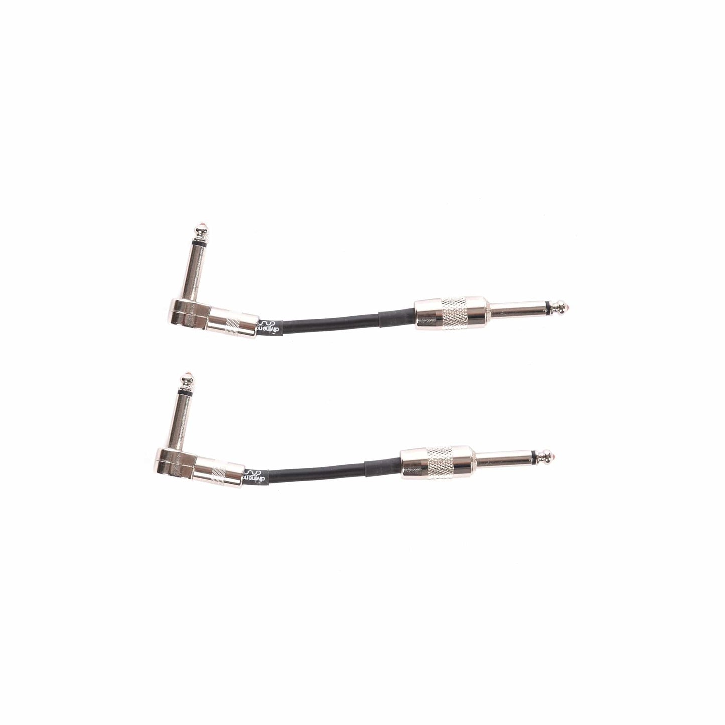 Divine Noise Teenie Patch Cable Black 4" Stubby Straight-VLP Angle 2 Pack Bundle Accessories / Cables