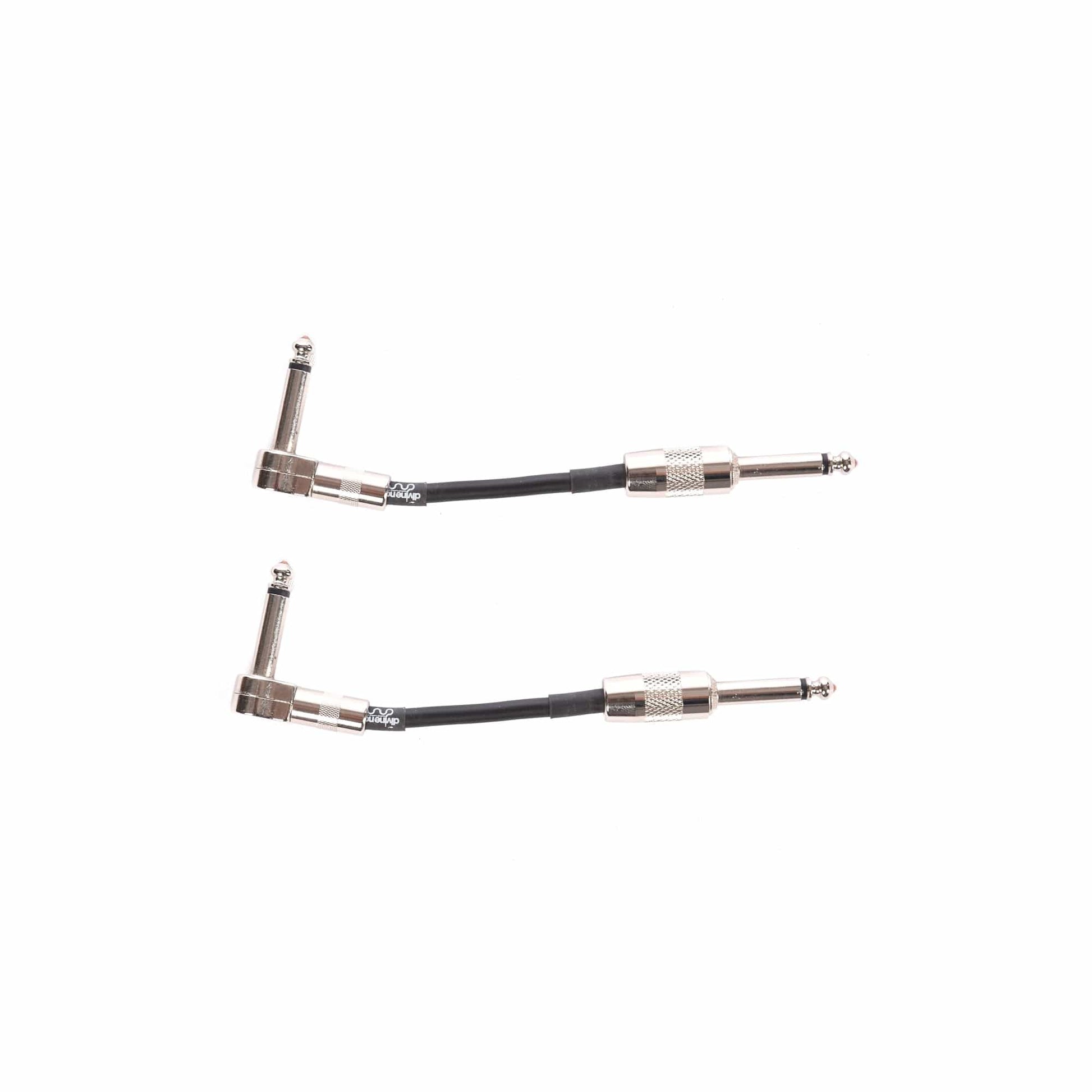 Divine Noise Teenie Patch Cable Black 4" Stubby Straight-VLP Angle 2 Pack Bundle Accessories / Cables
