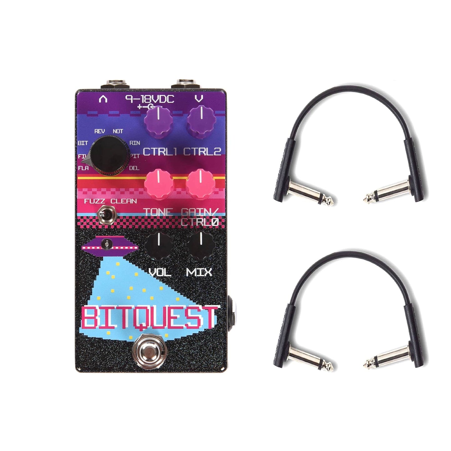 Dr. Scientist Bitquest Multi Effect w/RockBoard Flat Patch Cables Bundle Effects and Pedals / Multi-Effect Unit