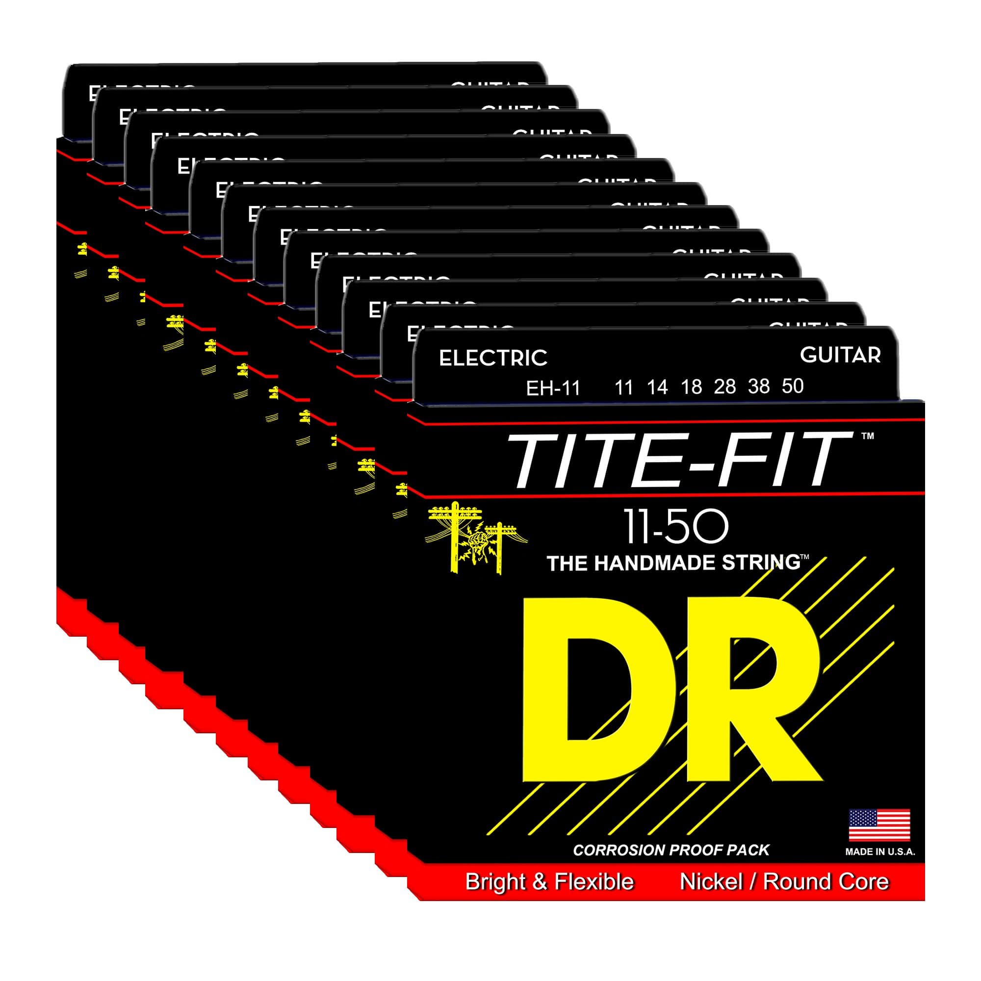 DR Strings EH-11 Tite Fit Electric 11-50 12 Pack Bundle Accessories / Strings / Guitar Strings
