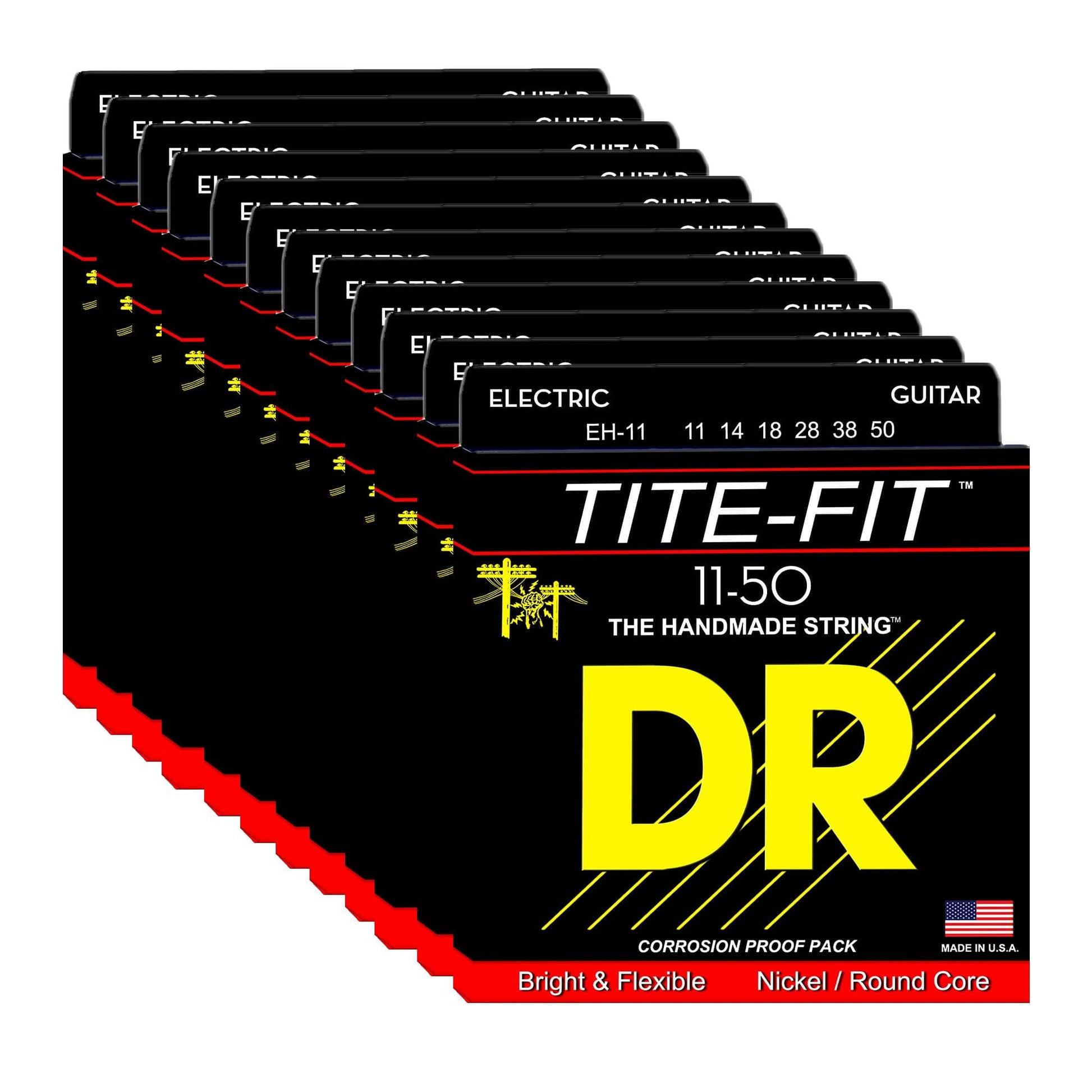 DR Strings EH-11 Tite Fit Electric 11-50 12 Pack Bundle Accessories / Strings / Guitar Strings