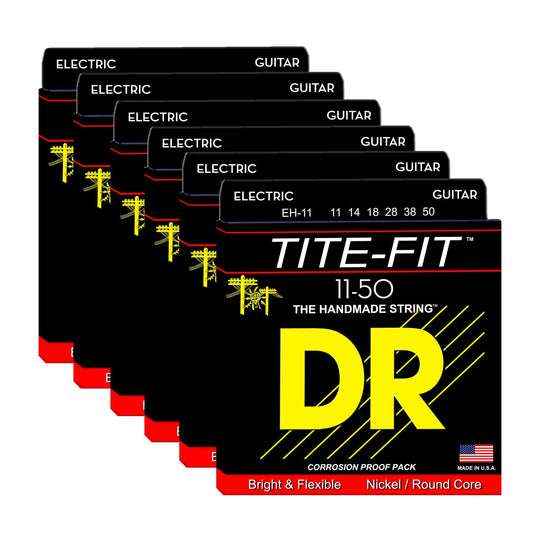 DR Strings EH-11 Tite Fit Electric 11-50 6 Pack Bundle Accessories / Strings / Guitar Strings