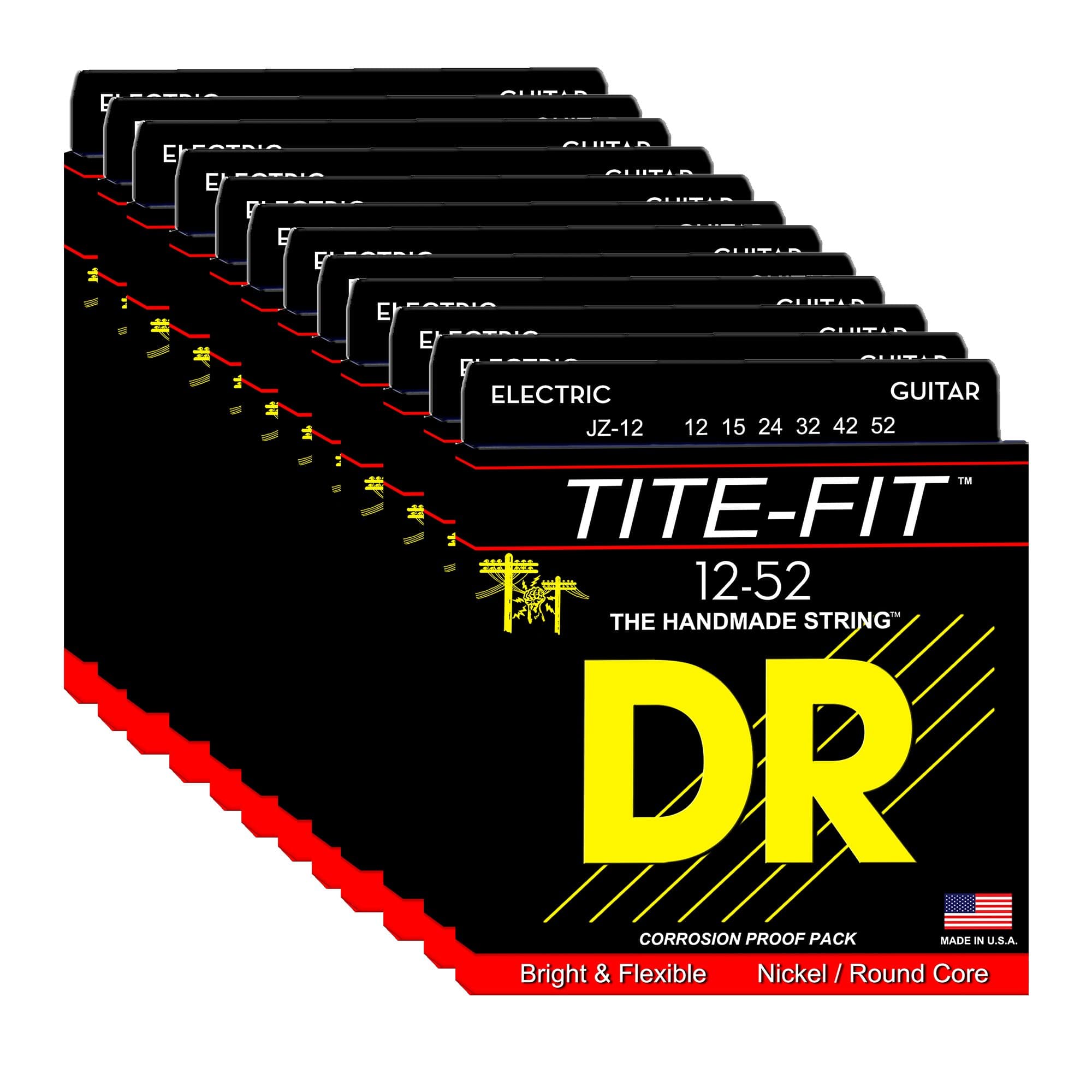 DR Strings JZ-12 Tite Fit Electric 12-52 12 Pack Bundle Accessories / Strings / Guitar Strings