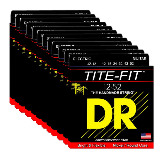 DR Strings JZ-12 Tite Fit Electric 12-52 12 Pack Bundle Accessories / Strings / Guitar Strings