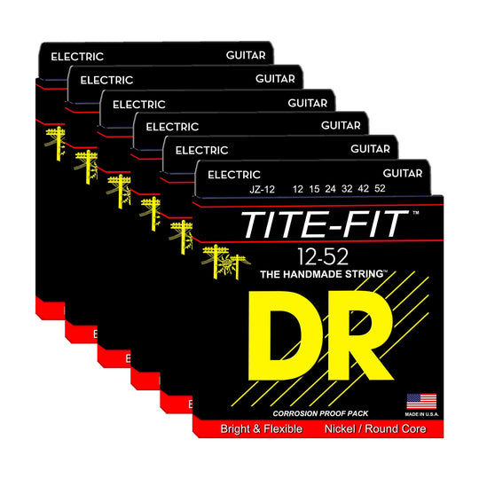 DR Strings JZ-12 Tite Fit Electric 12-52 6 Pack Bundle Accessories / Strings / Guitar Strings