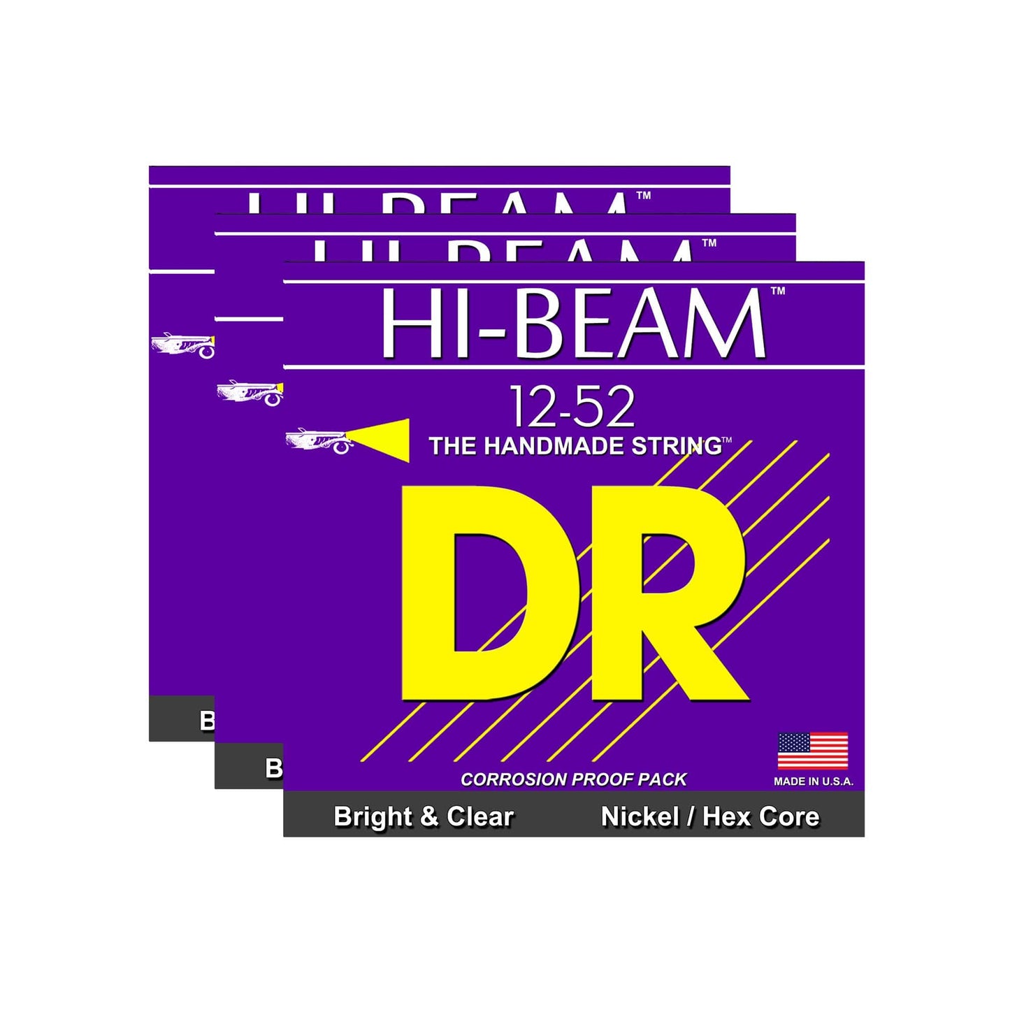 DR Strings JZR-12 Hi Beam Electric 12-52 3 Pack Bundle Accessories / Strings / Guitar Strings