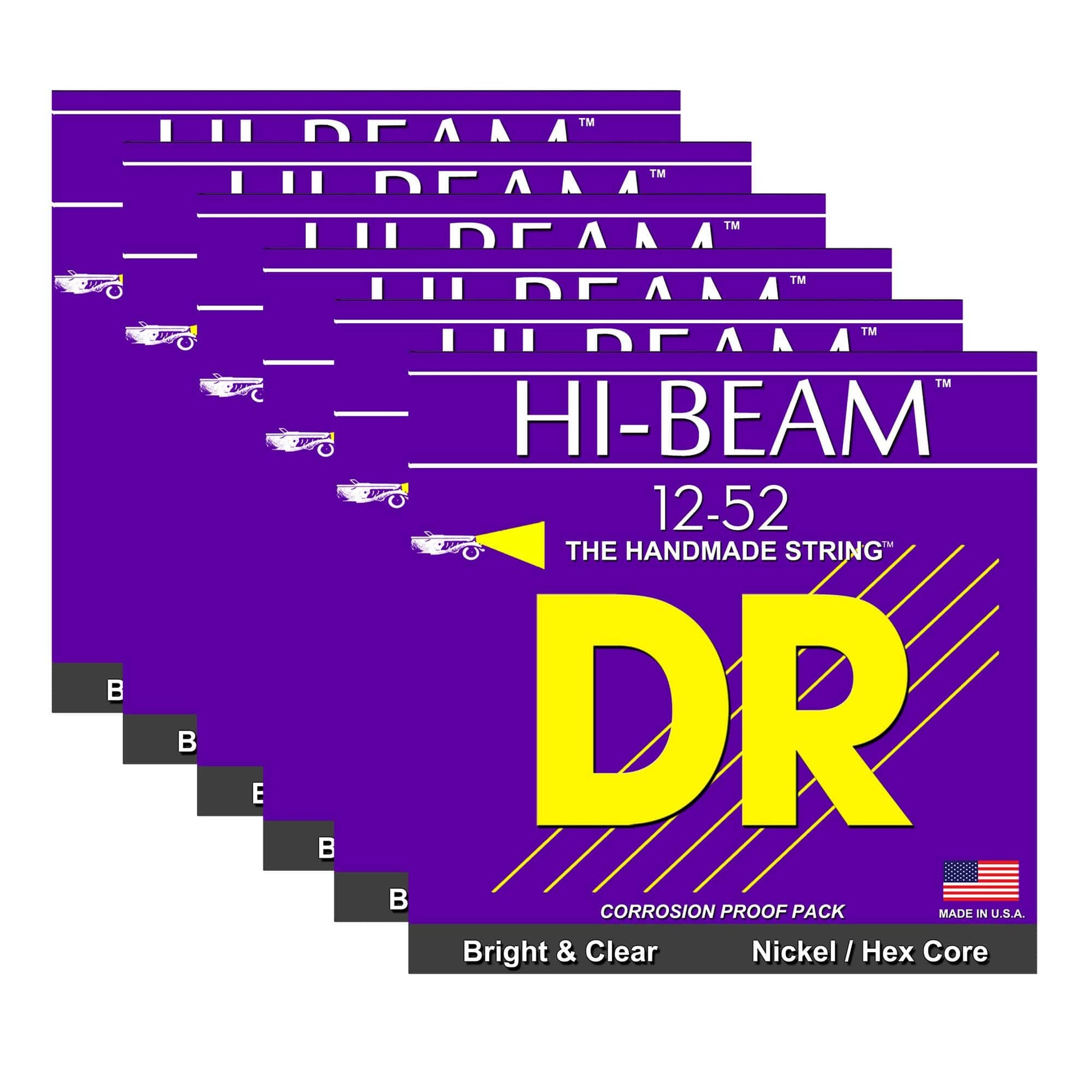 DR Strings JZR-12 Hi Beam Electric 12-52 6 Pack Bundle Accessories / Strings / Guitar Strings