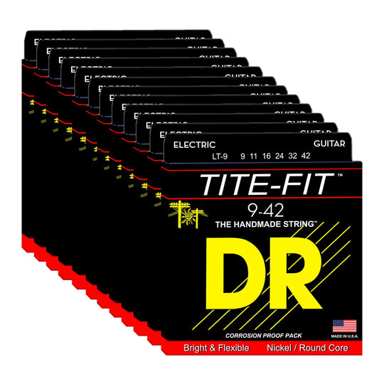 DR Strings LT-9 Tite Fit Electric 9-42 12 Pack Bundle Accessories / Strings / Guitar Strings