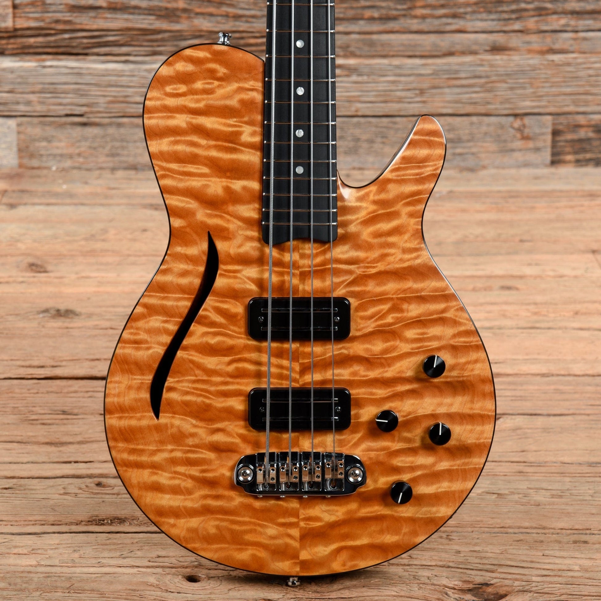 Drake Custom Cricket Semi-Hollow Medium Scale Bass Natural 2017 Bass Guitars / 4-String