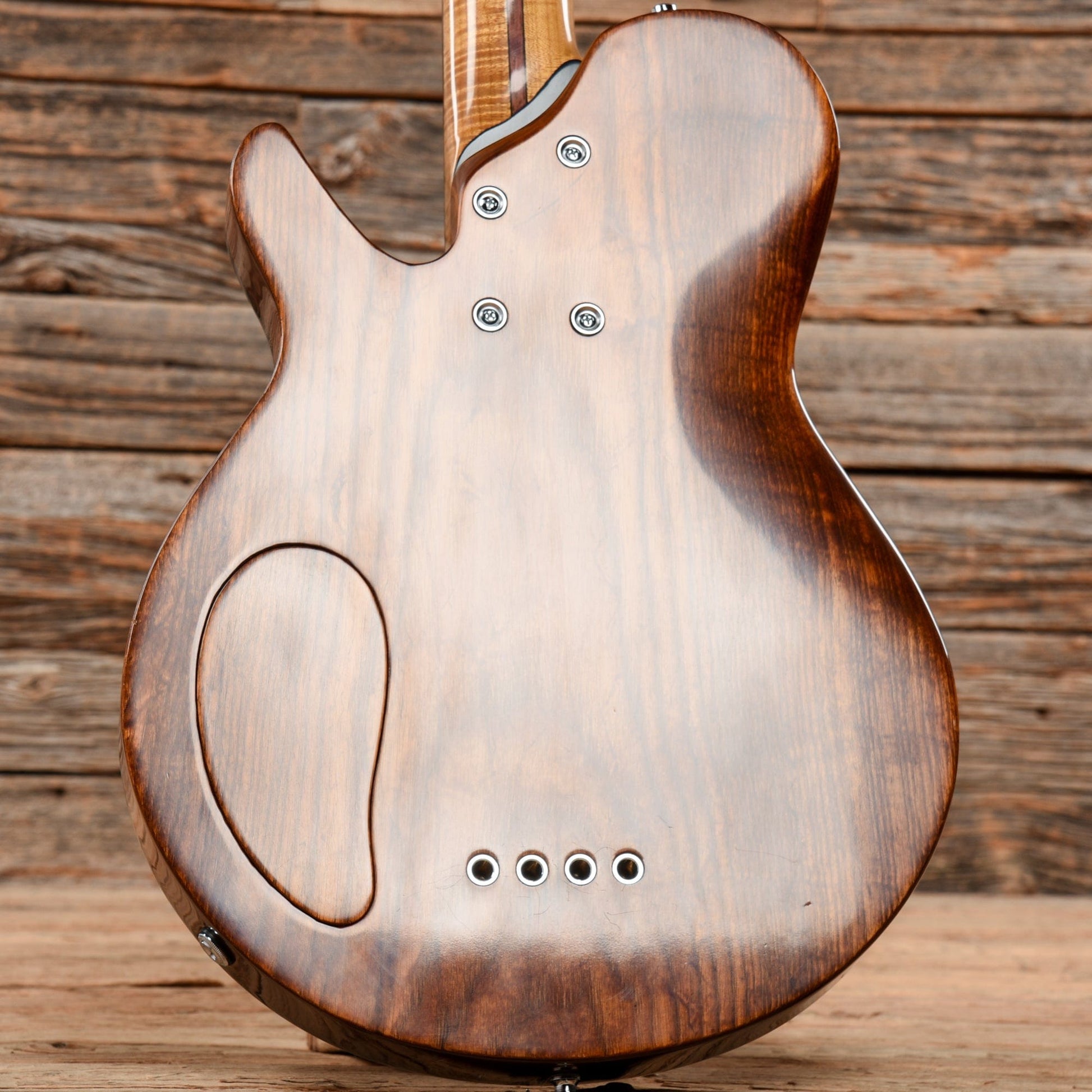 Drake Custom Cricket Semi-Hollow Medium Scale Bass Natural 2017 Bass Guitars / 4-String