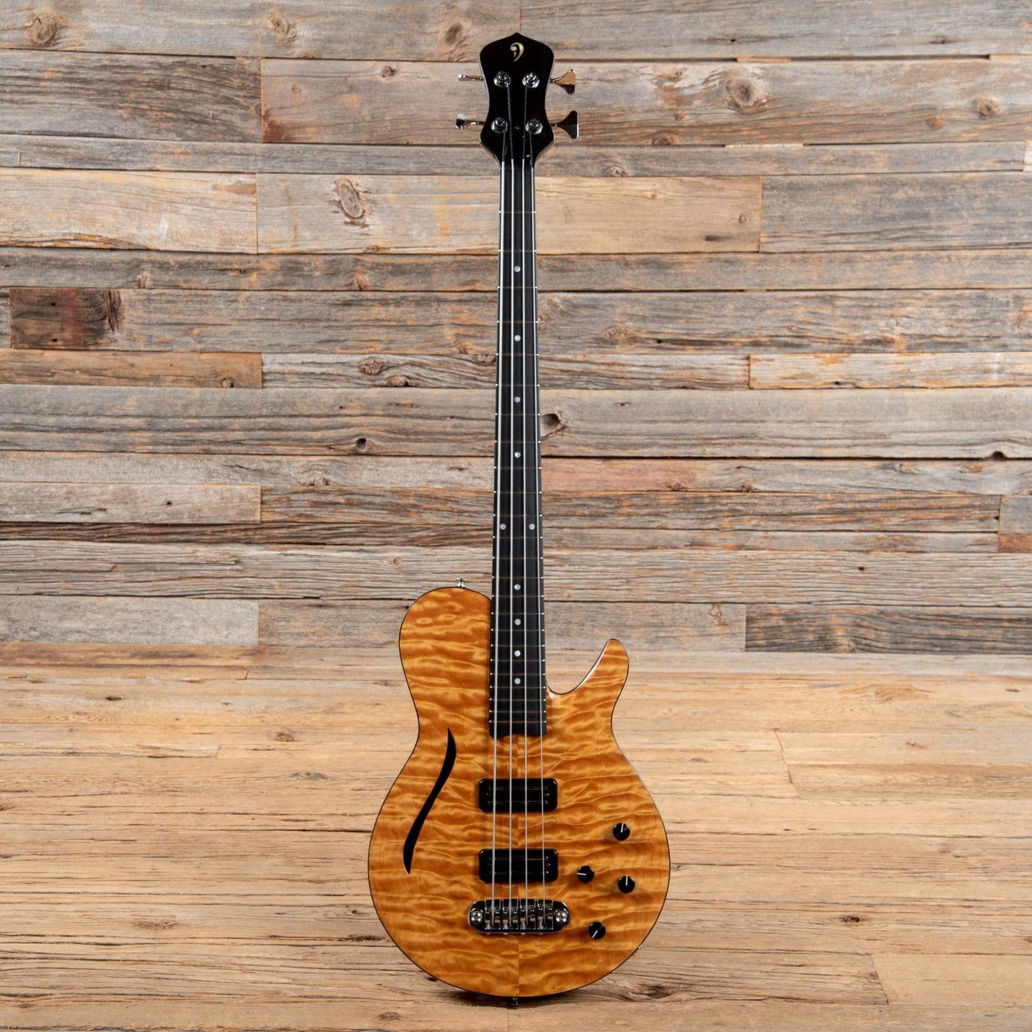 Drake Custom Cricket Semi-Hollow Medium Scale Natural 2017 Bass Guitars / Short Scale