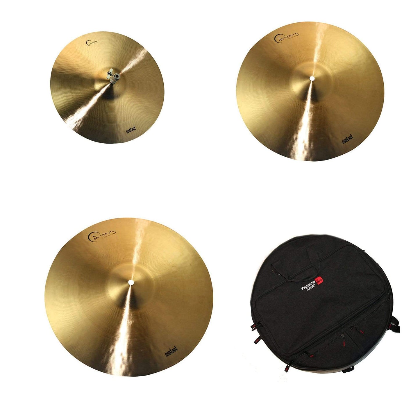 Dream 15/18/22" Dream Contact Cymbal Set (w/Gator 22" Backpack Cymbal Bag) Drums and Percussion / Cymbals / Cymbal Packs