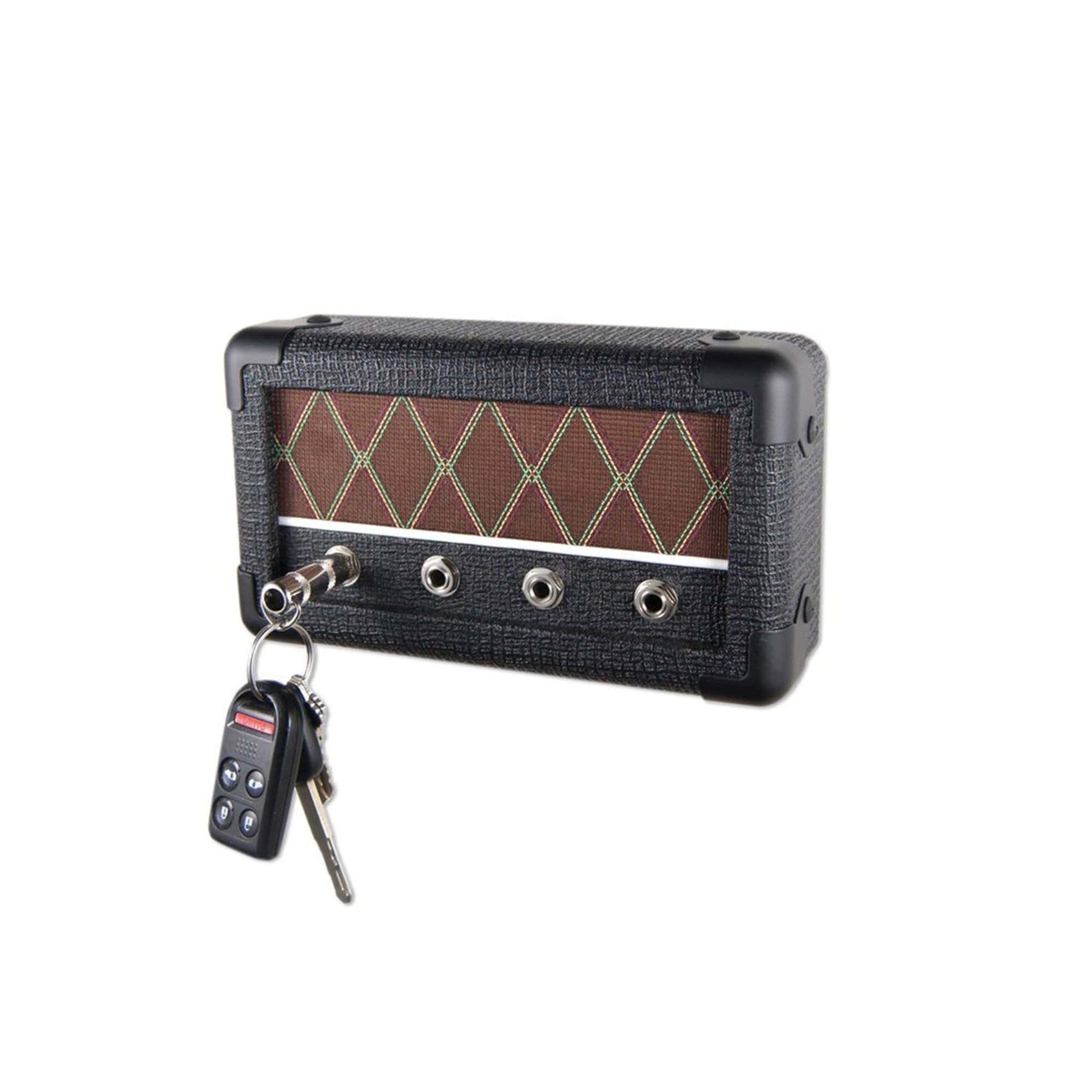 DropLight Combo Series Black Diamond Guitar Amp Wall Mounted Key Holder w/4 Keychains Accessories / Merchandise