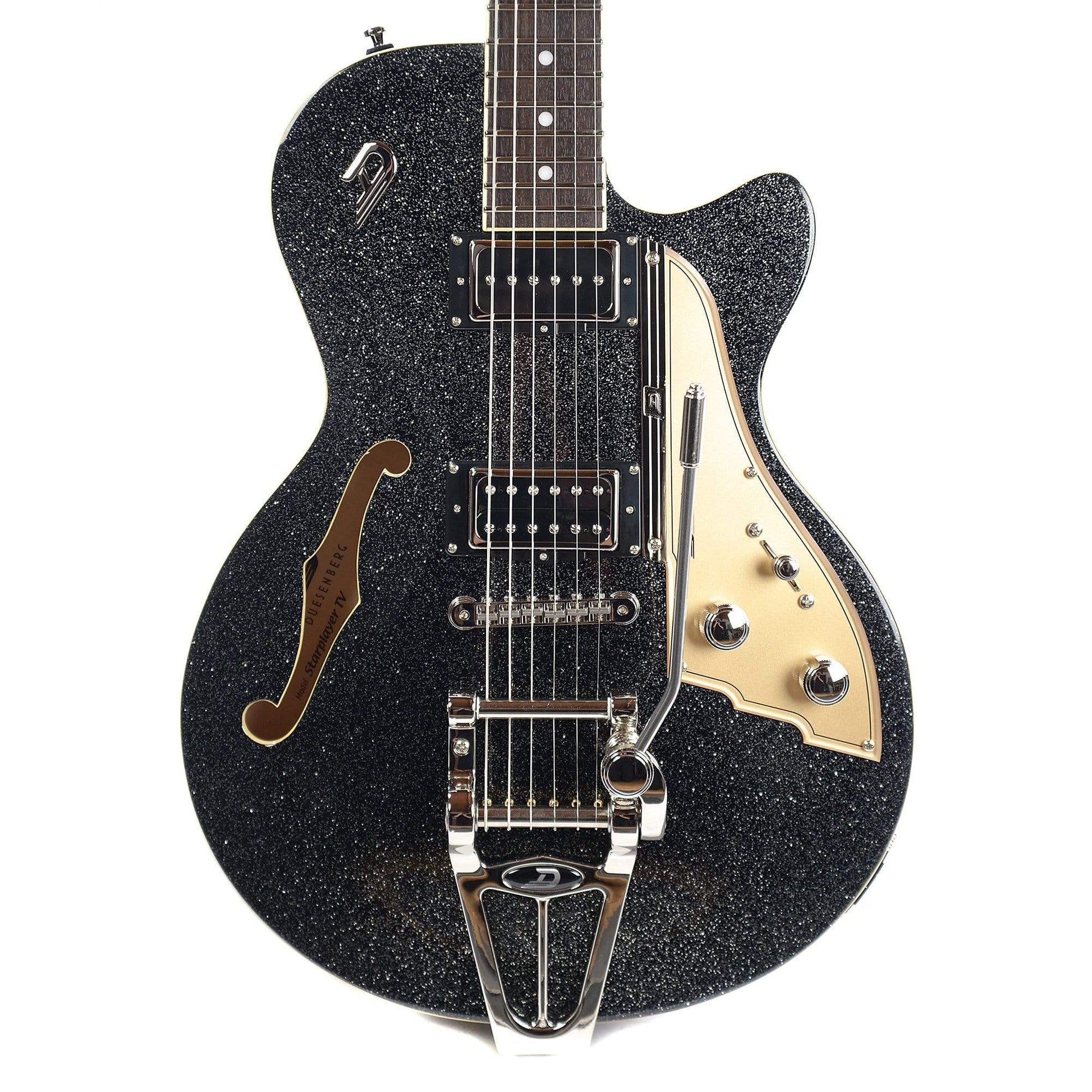 Duesenberg Starplayer TV Black Sparkle Electric Guitars / Semi-Hollow