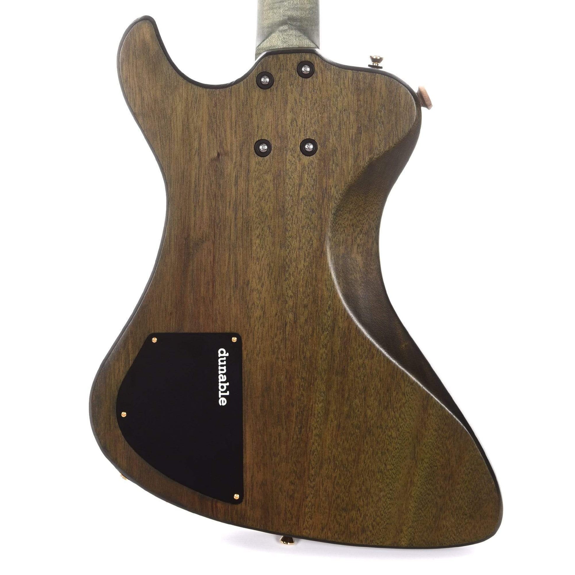 Dunable R2 Bass Burl Top Transparent Green Flame Maple Neck w/Bigfoot Pickup & Built in Pipe Bass Guitars / 4-String