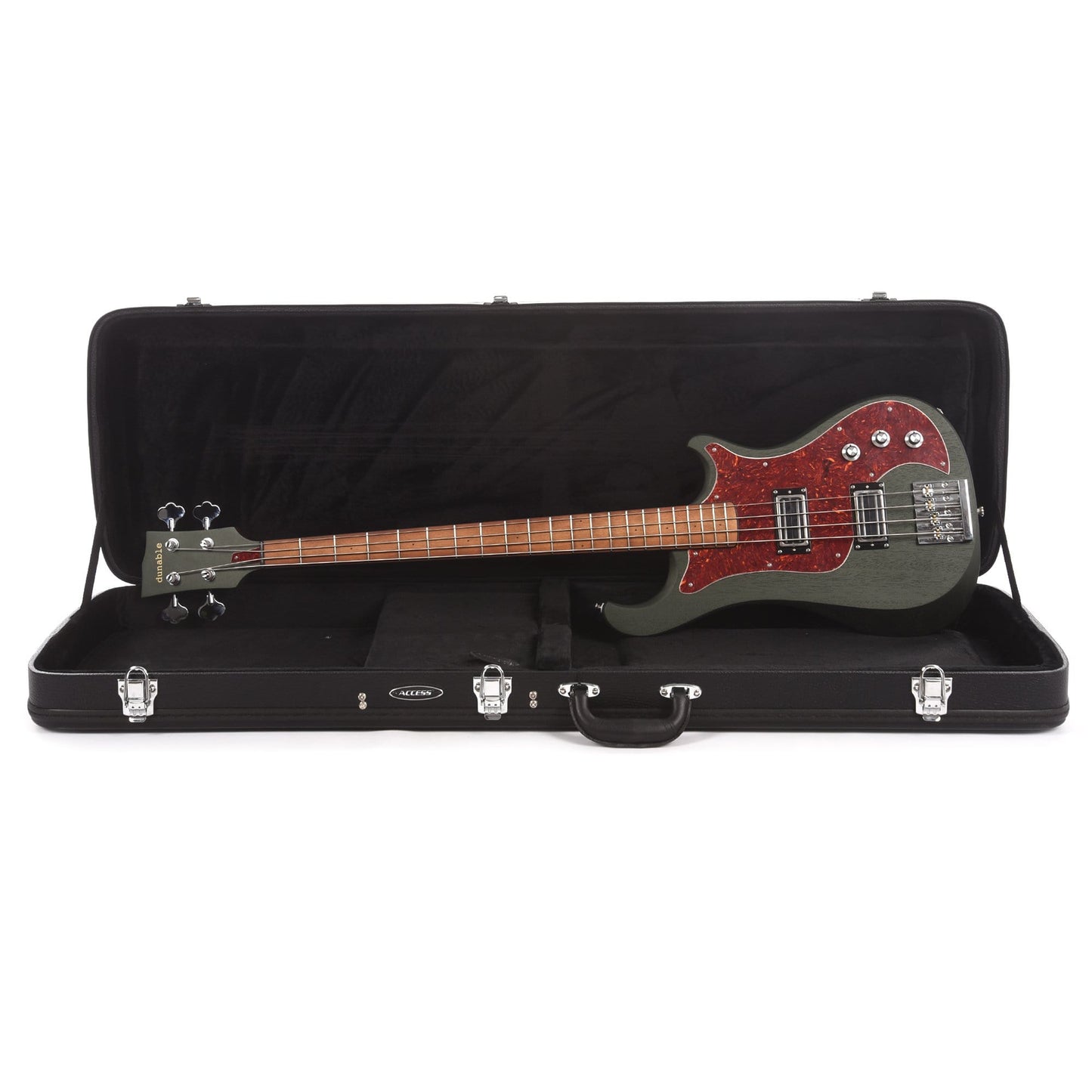 Dunable Thunderclapper Metallic Jeep Green Matte w/Baphomet Pickup Bass Guitars / 4-String