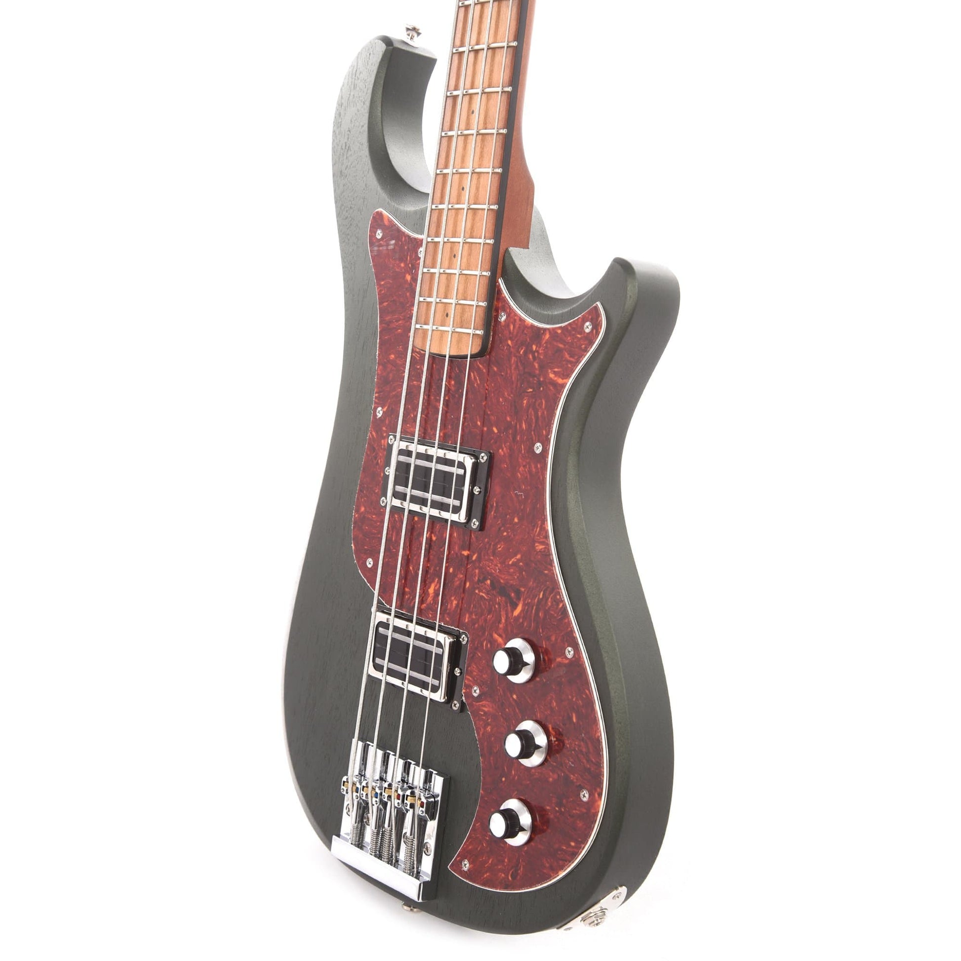 Dunable Thunderclapper Metallic Jeep Green Matte w/Baphomet Pickup Bass Guitars / 4-String