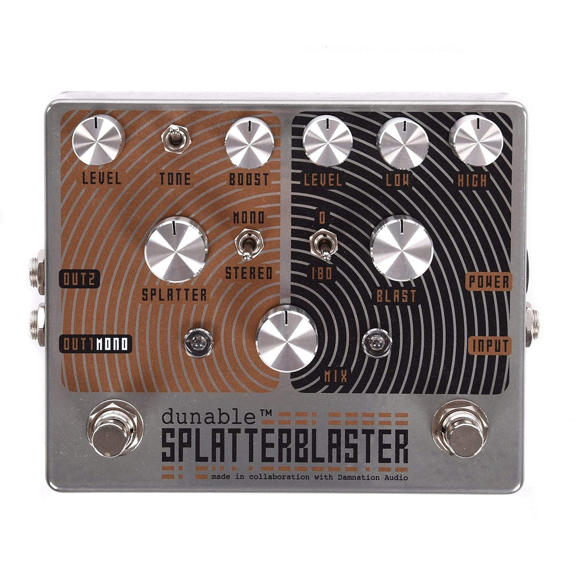 fuzz distortion pedal Dunable SplatterBlaster Stereo Fuzz and Distortion Pedal – Chicago Music Exchange