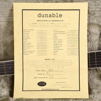 Dunable Cyclops Burgundy Mist w/Grizzly Pickups & Bigsby Electric Guitars / Solid Body