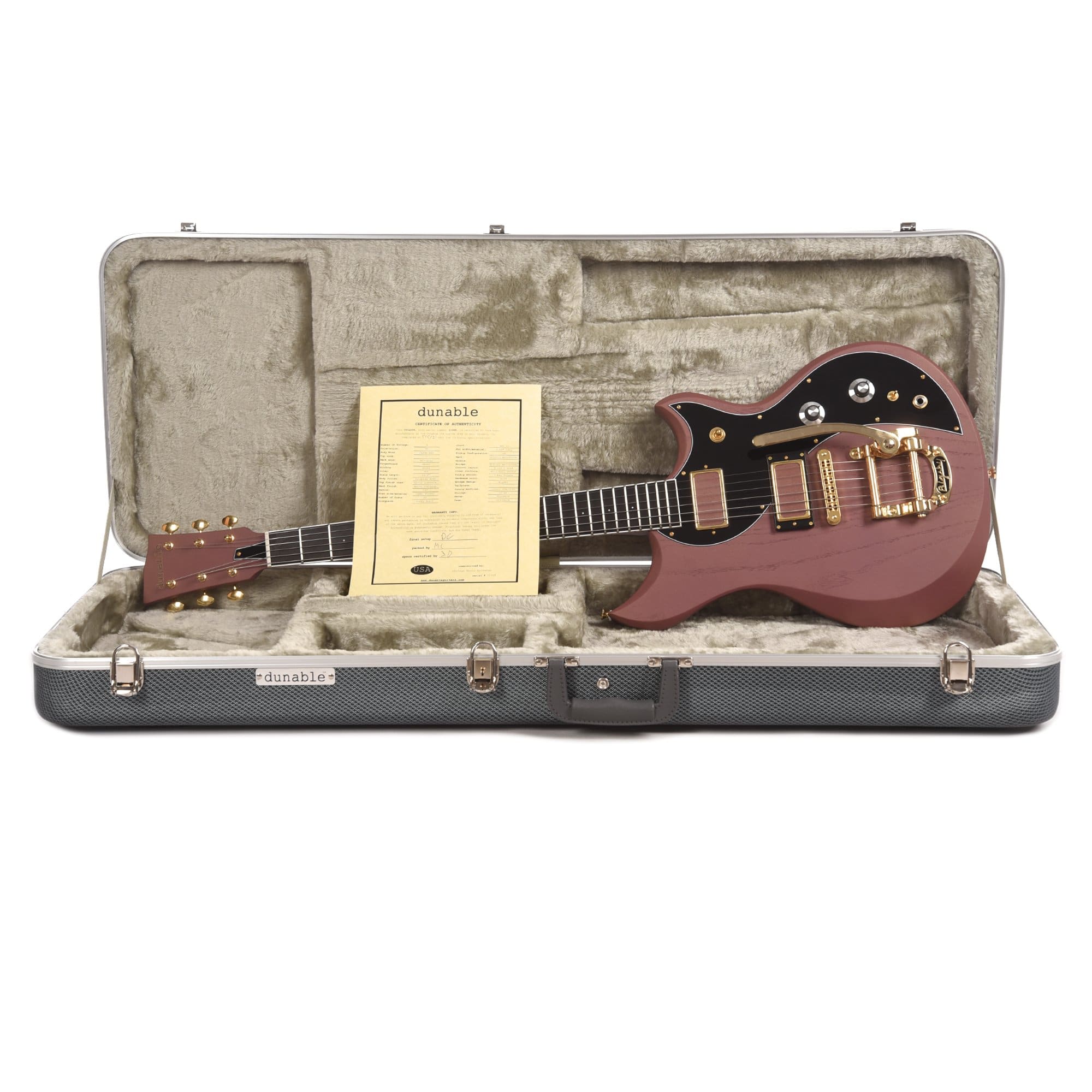 Dunable Cyclops Burgundy Mist w/Grizzly Pickups & Bigsby Electric Guitars / Solid Body