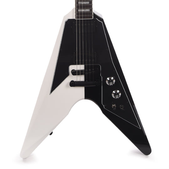 Dunable DE Asteroid Gloss White/Black Split w/Pearl Blocks (Limited to 10 Units) Electric Guitars / Solid Body