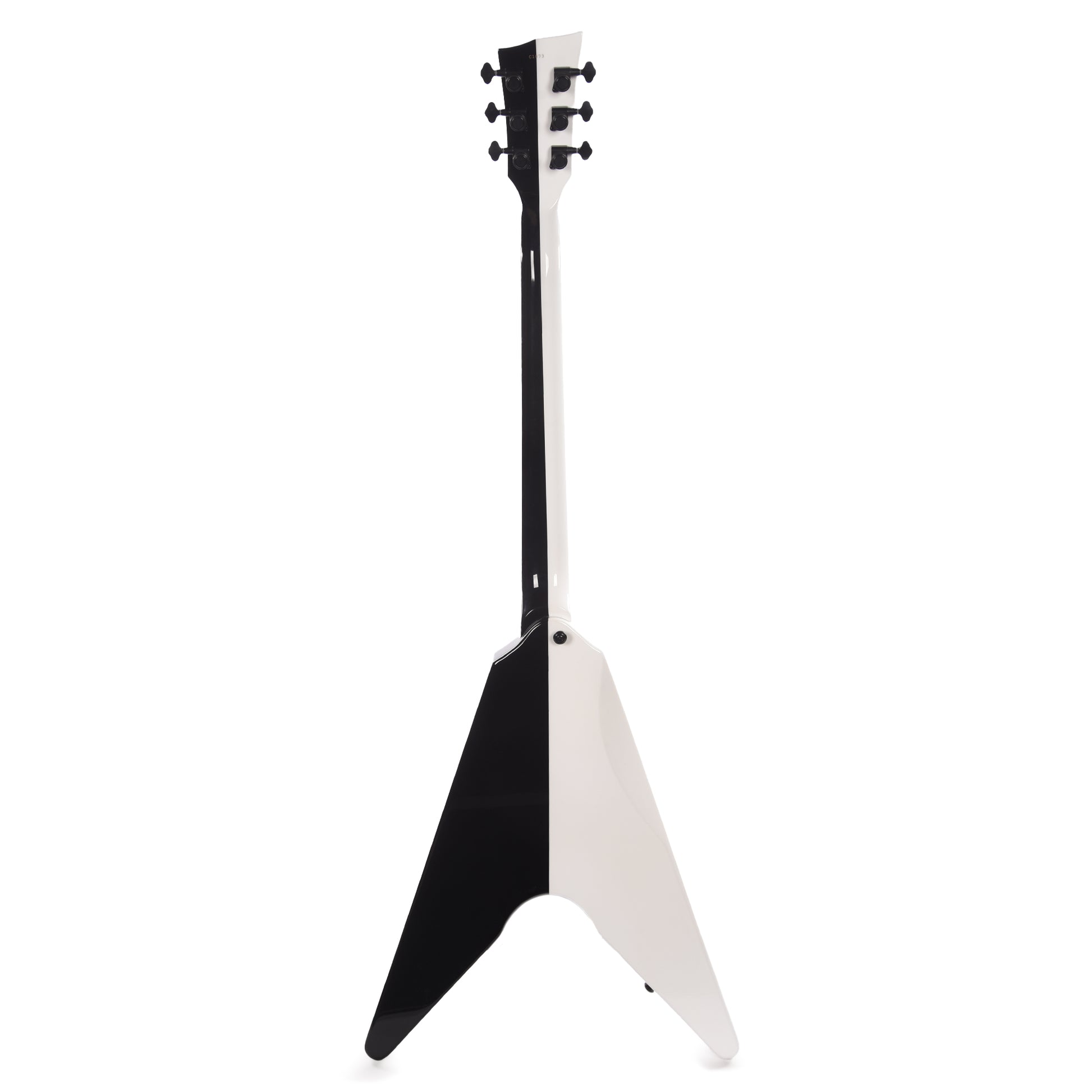 Dunable DE Asteroid Gloss White/Black Split w/Pearl Blocks (Limited to 10 Units) Electric Guitars / Solid Body