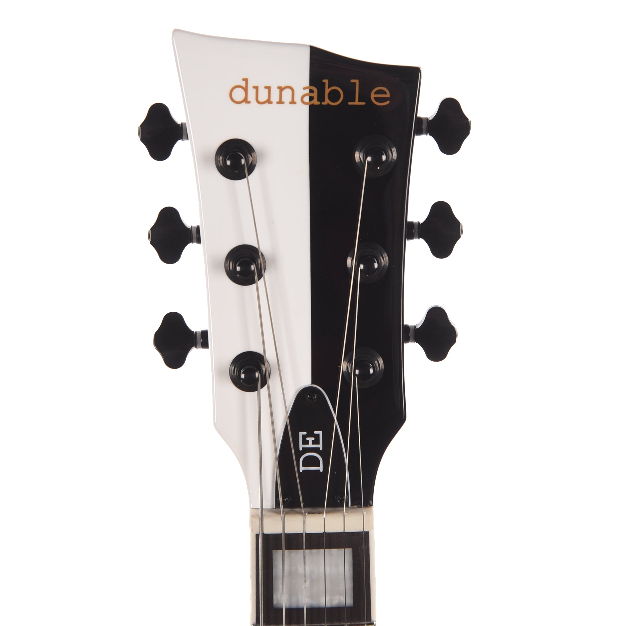 Dunable DE Asteroid Gloss White/Black Split w/Pearl Blocks (Limited to 10 Units) Electric Guitars / Solid Body