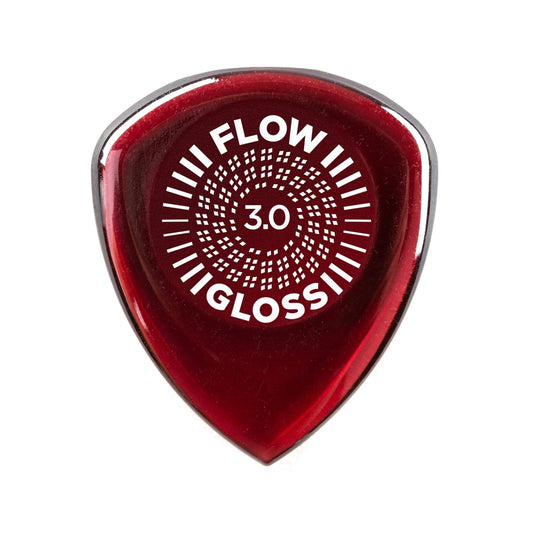 Dunlop Flow Gloss Picks 3.00mm 3 Pack (36) Bundle Accessories / Picks