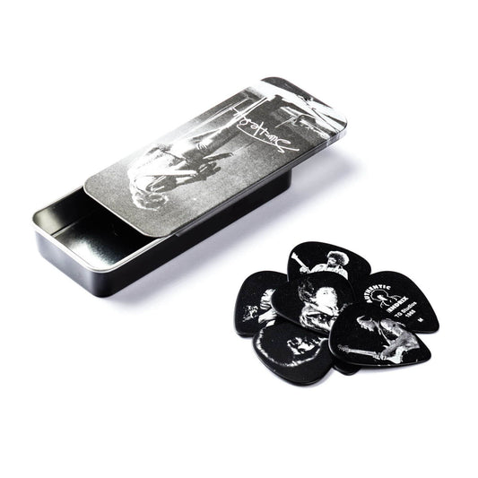 Dunlop Jimi Hendrix Silver Portrait Guitar Pick Tin - Medium Accessories / Picks