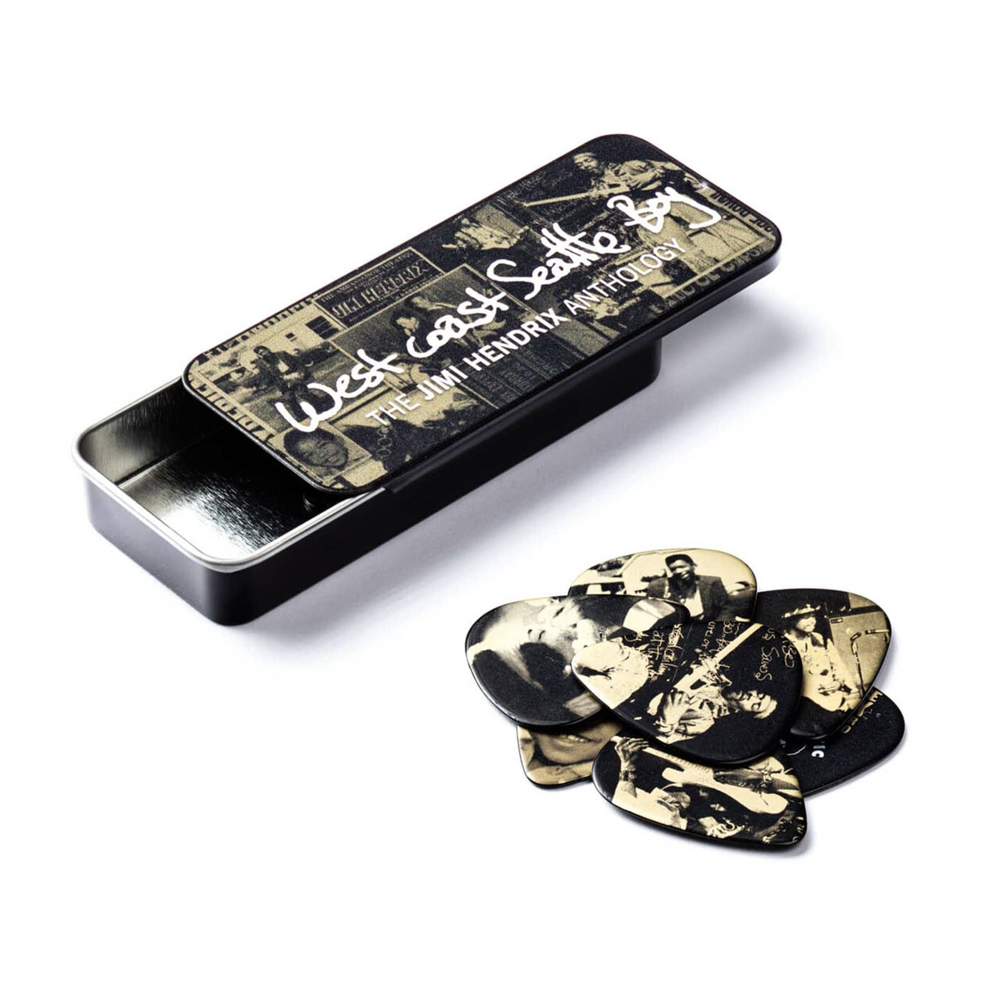 Dunlop Jimi Hendrix West Coast Seattle Boy Guitar Pick Tin - Heavy Accessories / Picks