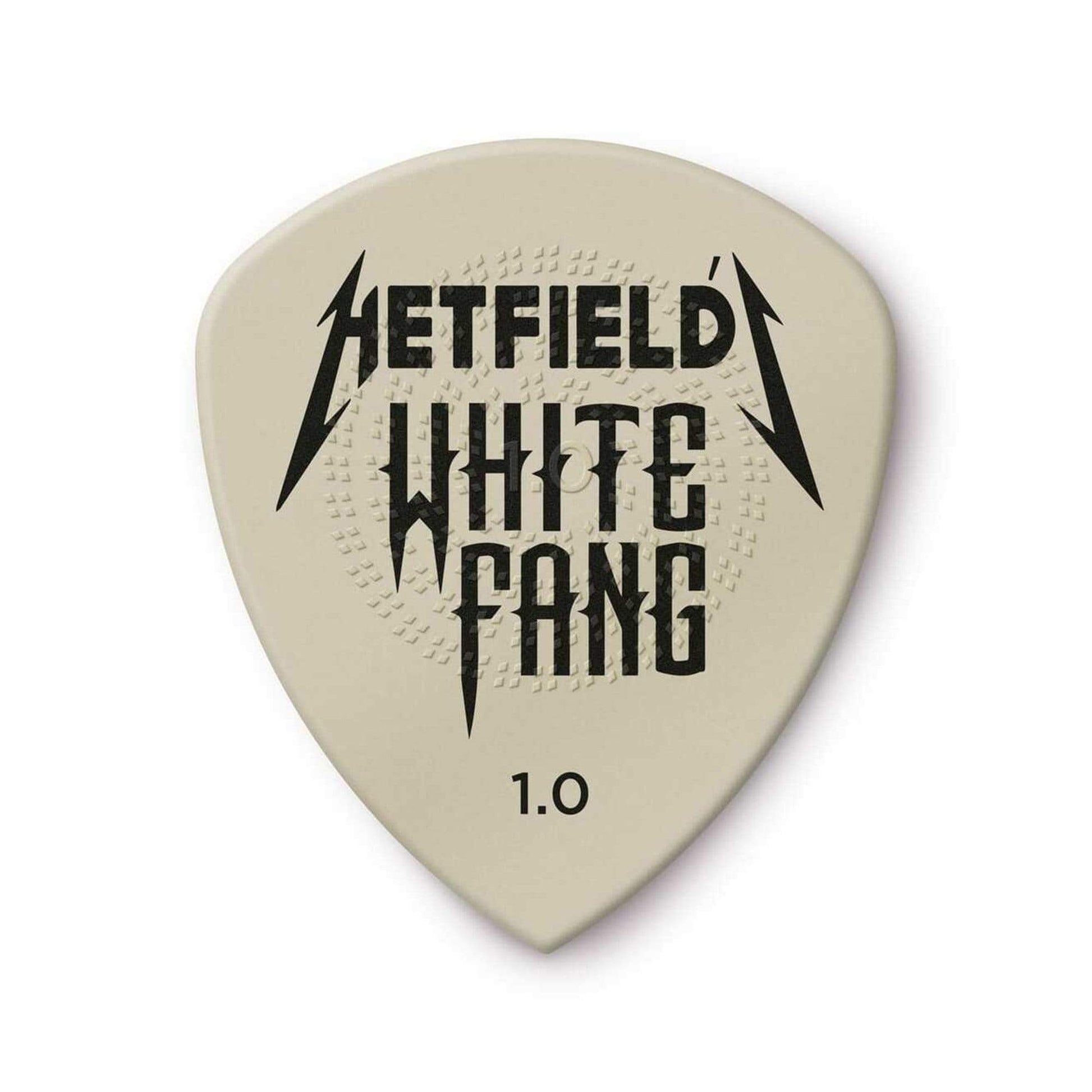 Dunlop Tortex Flow James Hetfield White Fang 1.0 mm Guitar Picks 3 Pack (18) Bundle Accessories / Picks