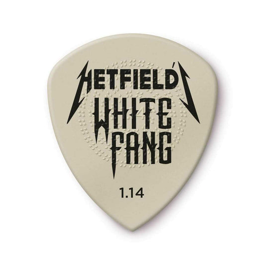 Dunlop Tortex Flow James Hetfield White Fang 1.14 mm Guitar Picks 2 Pack (12) Bundle Accessories / Picks