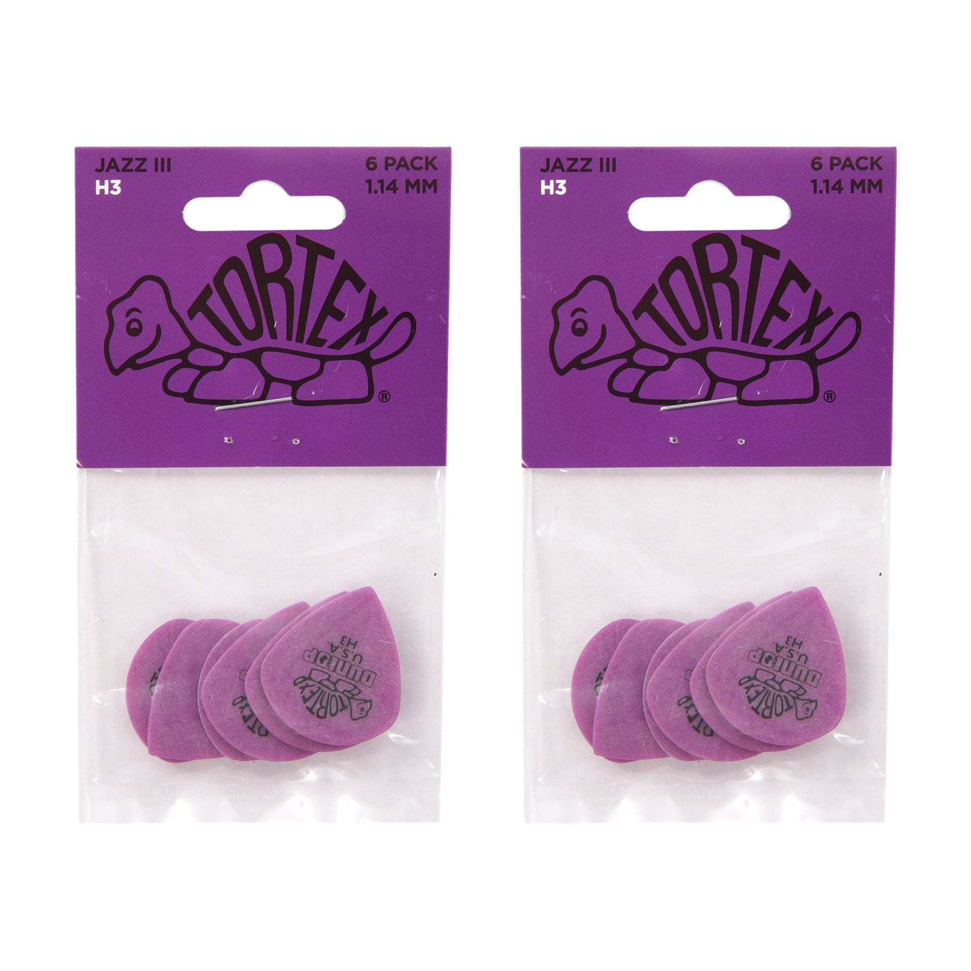 Dunlop Tortex Jazz III 1.14mm Player's Pack 12 Pack Bundle – Chicago ...