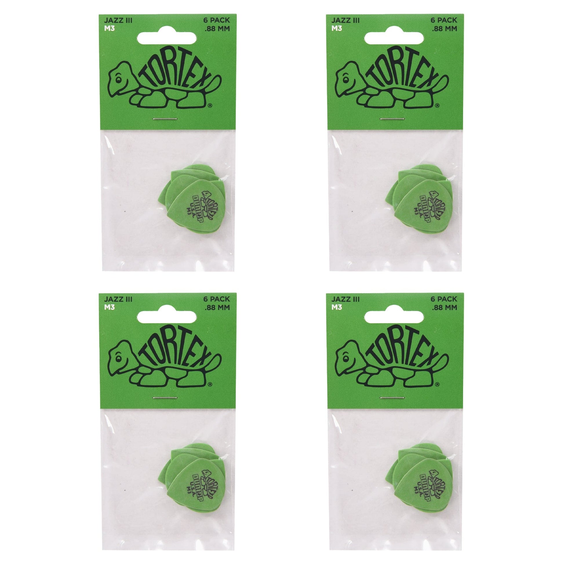 Dunlop Tortex Jazz III .88mm Player's Pack 24 Pack Bundle Accessories / Picks