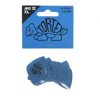 Dunlop Tortex Jazz III XL Blue 1.00mm Player's Pack 6 Pack (72) Bundle Accessories / Picks