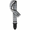 Dunlop Jimi Hendrix Logo Strap Black and White Accessories / Straps