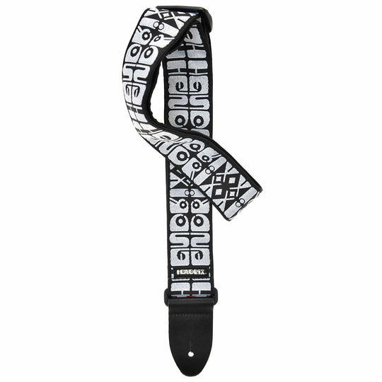 Dunlop Jimi Hendrix Logo Strap Black and White Accessories / Straps