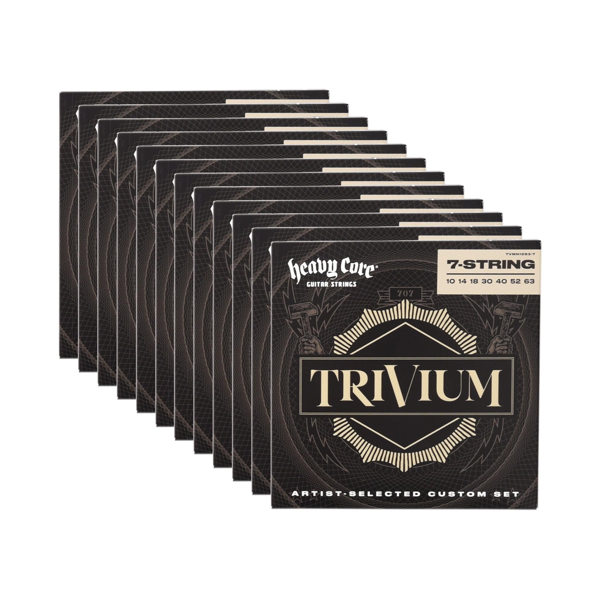 Dunlop String Lab Artist TVMN10637 Trivium 7-String Set 10-63 12 Pack Bundle Accessories / Strings / Guitar Strings