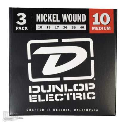 Dunlop Strings Electric Nickel Plated Steel Medium 10-46 3-Pack Accessories / Strings / Guitar Strings