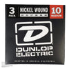 Dunlop Strings Electric Nickel Plated Steel Medium 10-46 3-Pack Accessories / Strings / Guitar Strings