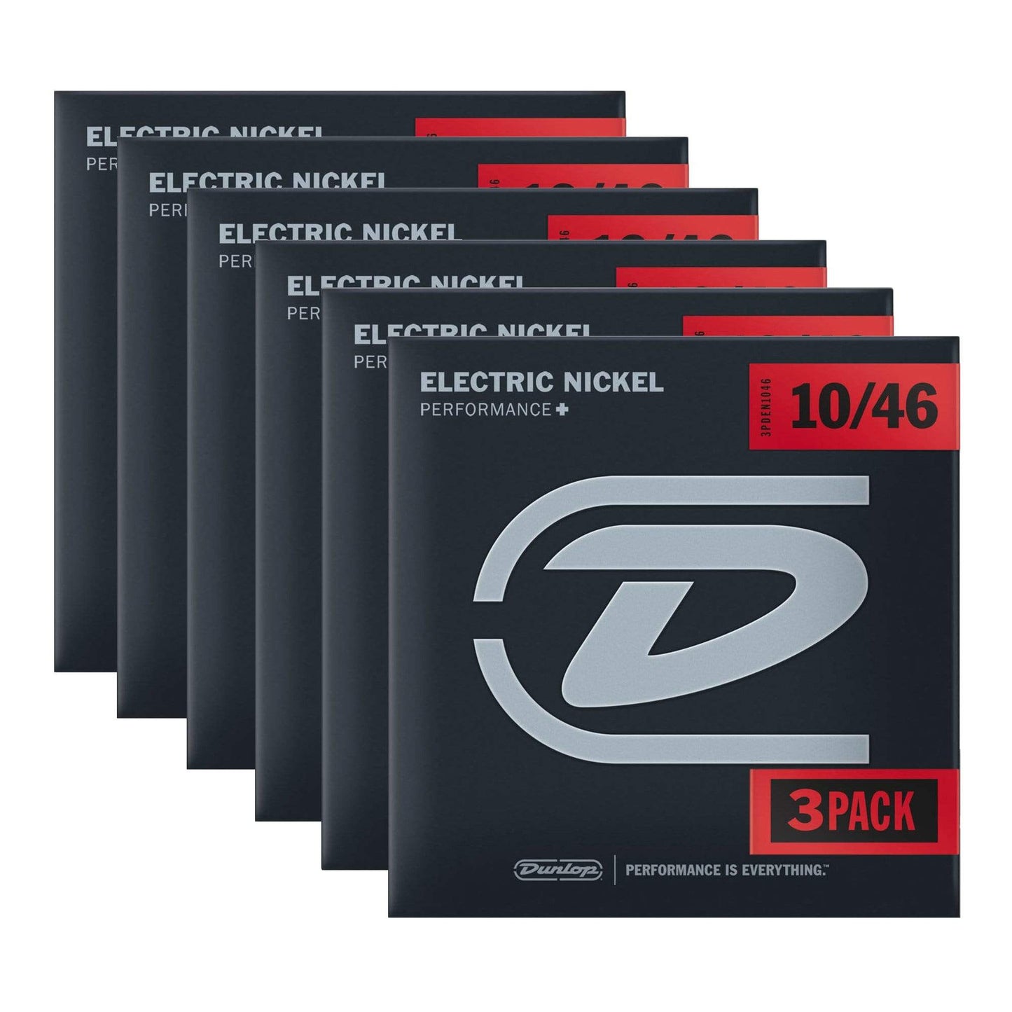 Dunlop Strings Electric Nickel Plated Steel Medium 10-46 3-Pack 6 Pack Bundle Accessories / Strings / Guitar Strings