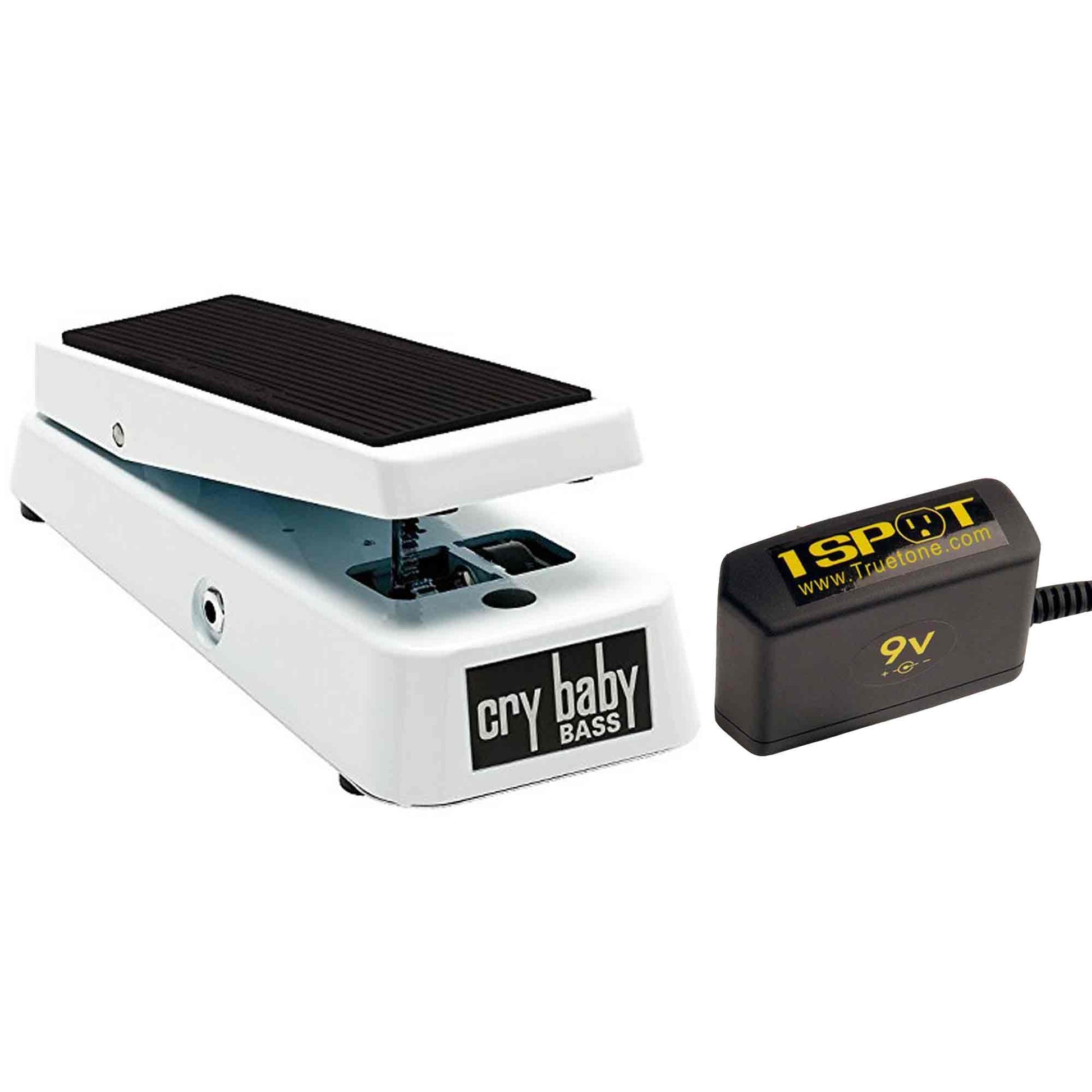 Dunlop 105Q Cry Baby Bass Wah Bundle w/ Truetone 1 Spot Space Saving 9v Adapter Effects and Pedals / Wahs and Filters