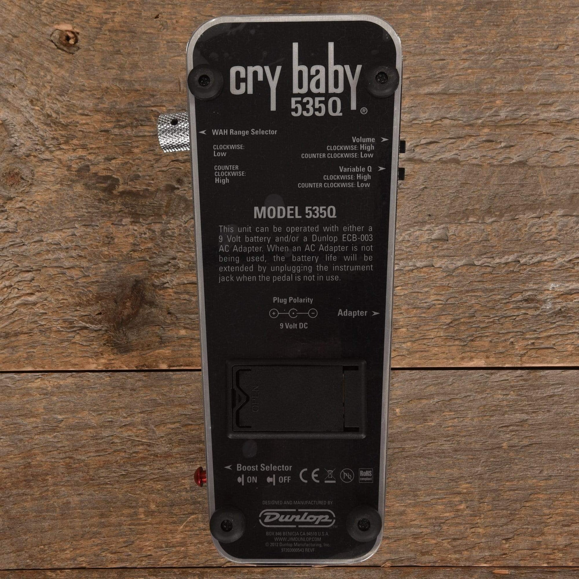 Dunlop 535Q-C Cry Baby Wah Chrome Effects and Pedals / Wahs and Filters