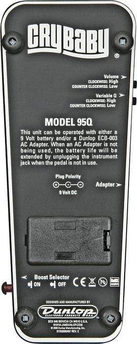 Dunlop 95Q Crybaby Wah Pedal Effects and Pedals / Wahs and Filters