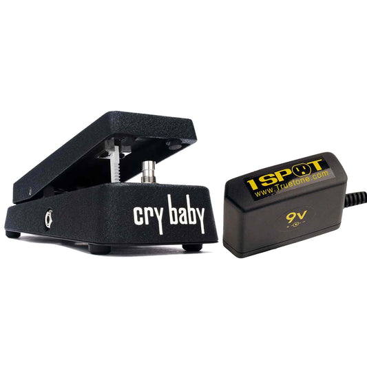 Dunlop CM95 Clyde McCoy Cry Baby Wah Wah Bundle w/ Truetone 1 Spot Space Saving 9v Adapter Effects and Pedals / Wahs and Filters